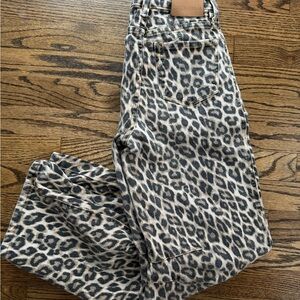 Grace & Emma Low Slung Leopard Barrel Boutique Western Cowgirl Jeans